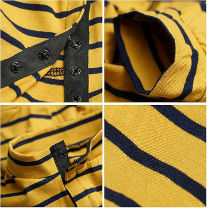 Dog’s Recovery Suit Post Surgery Shirt for Puppy, Full Coverage Dog's Bodysuit Wound Protective Surgical Clothes for Small and Medium Pets (Yellow Black Stripe-xs)