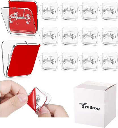 Yalikop 12 Pcs Wall Pee Pad Holder Dog Potty Training Pad Sticky Wall Clip Transparent Adhesive Clips with 6 Pcs Strong Adhesive(Clear)