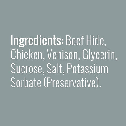 Good ’n’ Fit Small Rolls Made With Real Venison, 10 Count, Highly Digestible Rawhide For Dogs