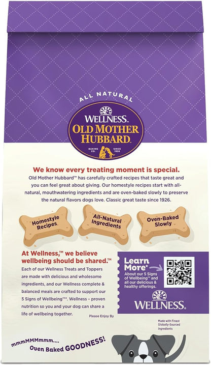 Wellness Old Mother Hubbard Hip & Joint Dog Biscuits, Natural Training Treats, Chicken, Apple, Oats, and Carrot Flavor, Mini Size, 20 oz Bag