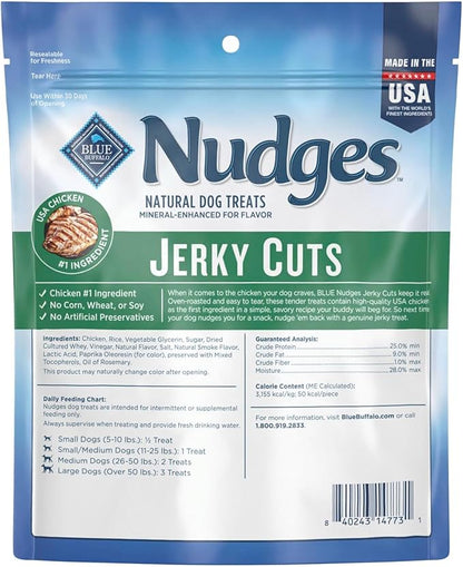 Blue Buffalo Nudges Jerky Cuts Natural Dog Treats Chicken Bag