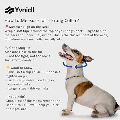 Pinch Collar for Dogs,Adjustable Dog Training Collar for Small Medium Large Dogs with Quick Release Buckle, No Pull Dog Collar Prong(S,10"-13")