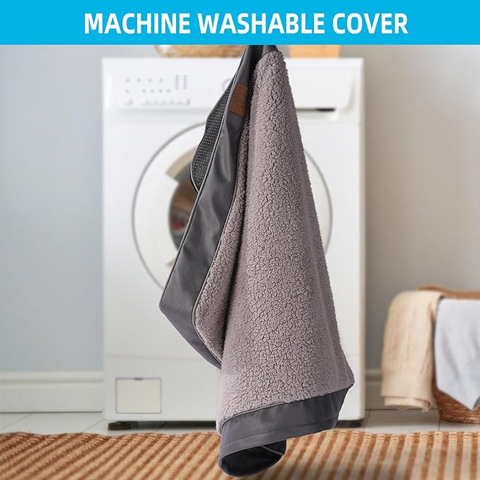 Sunheir Extra Large Waterproof Dog Bed, Jumbo Orthopedic Dog Beds with Removable Washable Cover for Large Dogs, Pet Bed Mat Egg-Crate Foam, 3XL(47.5"X29"X4"), Grey