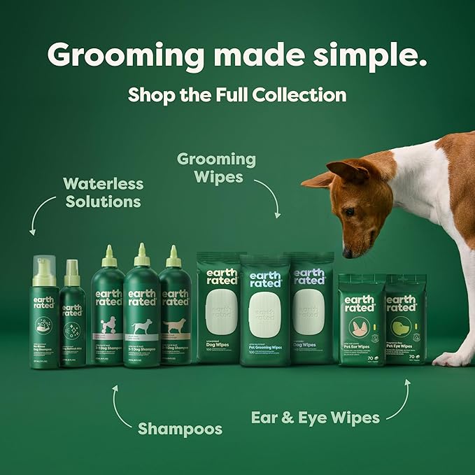 Earth Rated Hypoallergenic 3-in-1 Soothing Dog Shampoo & Conditioner for Dogs & Puppies, Deodorizing, 98.5% Natural Origin Ingredients, 16 oz