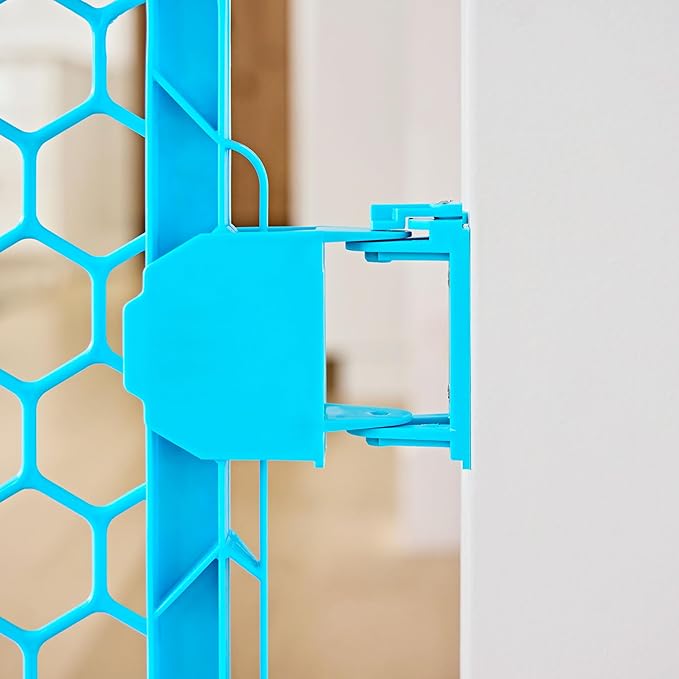 Regalo Safety 192-Inch Super Wide Baby Gate and Play Yard, 2-in-1 Convertible Plastic Baby Gate, Extra Wide Safety Barrier, Hardware Mounted, Adjustable Panels for Openings, Ages 6–24 Months