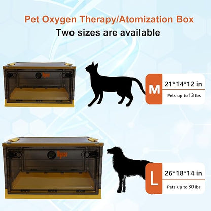 Pet Nebulizer Nest, Cat & Dog Oxygen Chamber, Small Pet Oxygen Inhalation Box (Gray, Intermediate)