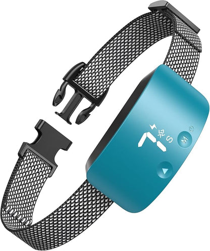 NBJU Bark Collar for Dogs,Rechargeable Anti Barking Training Collar with 7 Adjustable Sensitivity and Intensity Beep Vibration for Small Medium Large Dogs (Teal Blue)