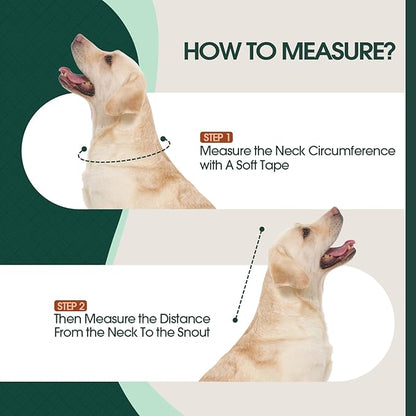 Kuoser Medium Dog Cone Collar After Surgery, Soft Cone for Dogs to Stop Licking, Breathable Pet Recovery Collar Comfy Elizabethan Collars, Adjustable Protective Dog Cones for Medium Dogs, Green M