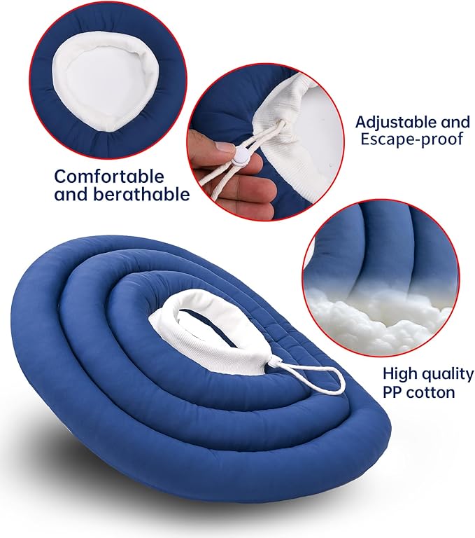 Soft Dog Cones, Recovery Dog Donut Collar After Surgery- Cone of Shame Alternative, Pet Elizabethan E-Collar Anti-Bite Lick Wound Healing Adjustable for Small Large Medium Dogs, XL