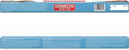 Ivermectin Horse Paste 1.87% Dewormer – Apple Flavored Anthelmintic, Broad-Spectrum Parasite Control for Horses (6-Pack)