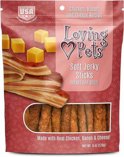 Loving Pets Soft Jerky Dog Treats – Real USA-Sourced Meat Dog Snacks for Training, Puppies & Everyday Reward – Soft, Chewy Dog Treats for Small, Medium & Large Dogs – Wheat & Corn Free