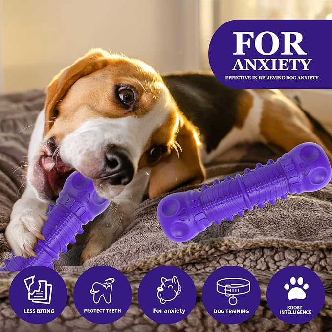 ZIKATON Dog Squeaky Toys for Aggressive Chewers, Durable Chew Toys for Large Medium Breed Dog, Dog Toys, Tough Durable Dogs Toys with Natural Rubber