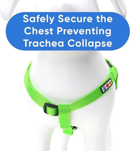 Pawtitas Solid Step-in Dog Harness – Adjustable No-Pull Vest for Puppies to Seniors, Safe & Comfortable M Green