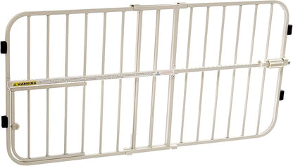 Carlson 24-38" Lil Tuffy Expandable Metal Dog Gate for Doorways, Indoor Pet Gate with Small Pet Door, No-Drill Pressure Mount, White