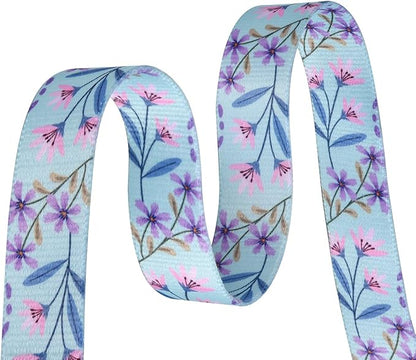 Mihqy Dog Collar with Bohemia Floral Tribal Geometric Patterns - Soft Ethnic Style Collar Adjustable for Small Medium Large Dogs(Floral Purple,S)