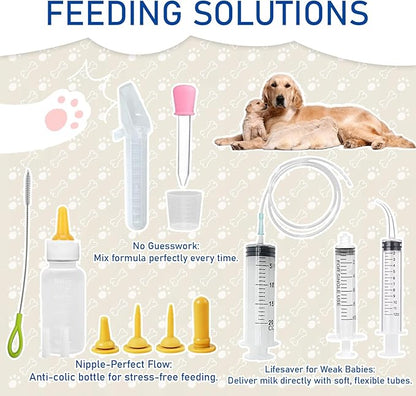 Puppy Whelping Kit, Kitten Puppy Whelping Supplies, Newborn Puppy Essentials, Whelping kit for Puppies Birth, Whelping Collars, Digital Thermometer, Stethoscope, Sputum Aspirator and More