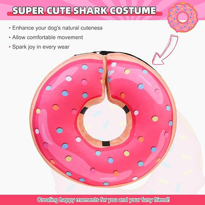 KOOLTAIL Inflatable Dog Cone Collar, Soft Donut E Collar for Dogs After Surgery to Stop Licking Enhanced Alternative, Blow Up Pet Neck Pillow Recovery Adjustable Cone for Dog Cat,Upgrade Size,Donut XL