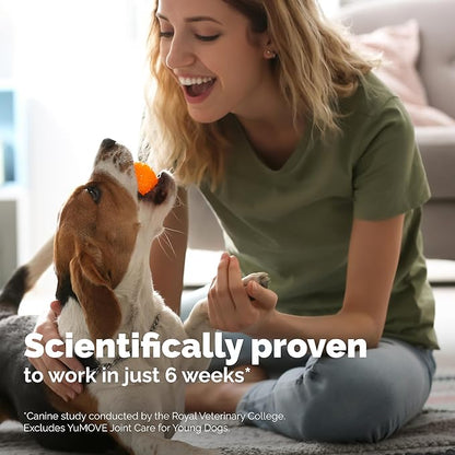 YuMOVE Hip & Joint Supplement for Dogs with Glucosamine, Hyaluronic Acid, Green Lipped Mussel & Omega 3 Joint Supplement - Regular or Advanced Strength (90ct Chews, Advanced Strength)