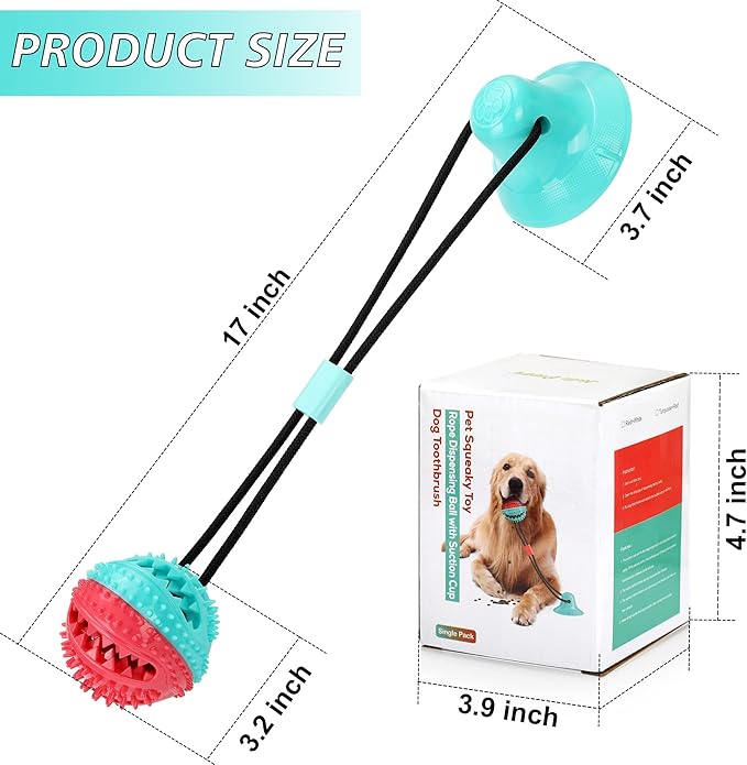 ALLRIER Dog Toys to Keep Them Busy for Boredom,Interactive Dog Toys Tug of War, Mentally Stimulating Toys for Dog, Puppy Teething Puzzle Treat Food Dispensing Ball Toy for Small Medium Dogs