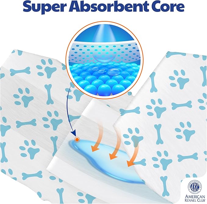 American Kennel Club Male Dog Wrap, Disposable Diapers with Wetness Indicator, Small, 50 Count
