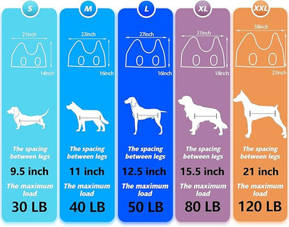 ATESON Pet Dog Grooming Hammock Harness for Medium Dogs Nail Trimming, Dog Sling for Cutting Nails, Dog Hanging Holder Hanger for Clipping Nails with Nail Clippers, Nail File, Scissors