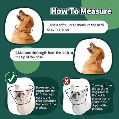 Dog Cone Collar Soft Cone for Medium Dogs After Surgery Adjustable Elizabethan Collar for Dogs to Stop Licking Wounds, Biting Stitches Professional Pet Recovery Cones E-Collar for Dog