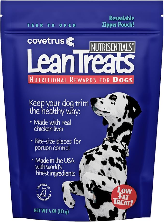 Covetrus Nutrisential Lean Treats for Dogs - Small, Medium & Large Dogs (K9) - Nutritional Low Fat, Bite-Size - Soft Chicken Flavor - 1 Pack - 4oz