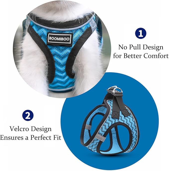 Dog Harness with Leash Set, No Pull Adjustable Reflective Step-in Puppy Pet Vest Harnesses for Small Medium Large Dogs and Cats,Green M