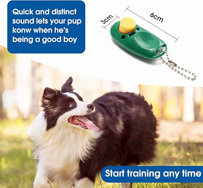BAAPET 15/20/30/50/100 ft Long Dog Training Leash with Clickers for Small, Medium and Large Dogs or Cats (50 Feet, DarkGreen)