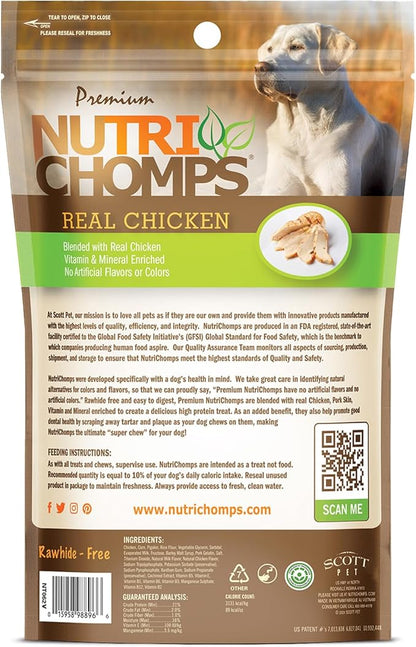 NutriChomps Dog Chews – 5-inch Twists, Easy to Digest, Rawhide-Free Dog Treats, Healthy, 10 Count, Real Chicken Flavor, Bundle of 2 (NT062V-2)