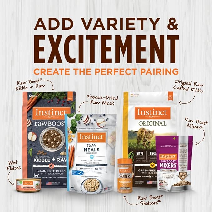 Instinct Be Natural, Natural Dry Dog Food, Raw Coated Kibble - Real Salmon & Brown Rice, 24 lb. Bag