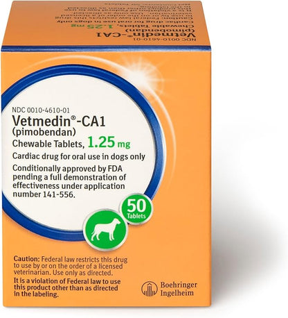 VETMEDIN®-CA1 (pimobendan) Chewable Tablets for Dogs, 1.25 mg, 50ct
