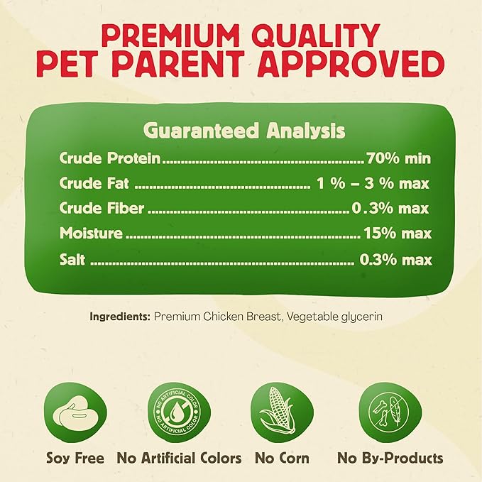 Chewmasters Chicken Strips Dog Treats - Made from Premium White Meat Chicken - All Natural - No Artificial Additives - Protein Rich Dog Snacks - Healthy Training Treats for All Breeds & Life Stages
