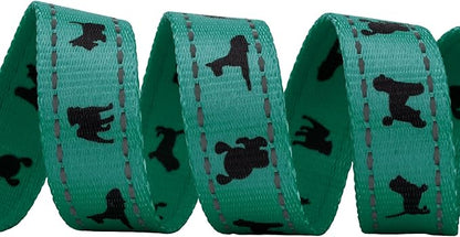 EcoBark Dog Leash - Soft & Reflective Forest Green Comfort Leash with Padded Handle - Strong Durable Heavy Duty - Training and Pulling for Small, Medium or Large Dogs