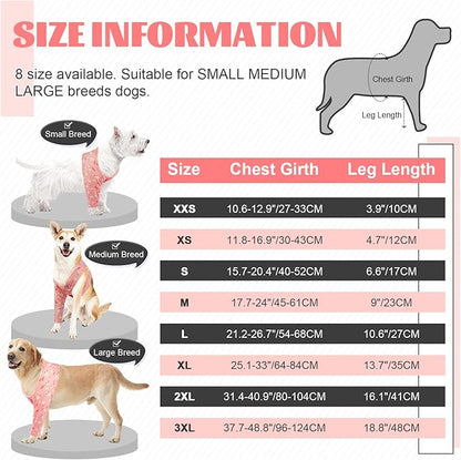 ROZKITCH Leg Sleeve for Dogs Front Leg Right Left Leg, Pet Prevent Licking Wound Elbow Knee Protector, Dog Recovery Suit Cone Collar Alternative for Sprain ACL CCL Arthritis Joint Care Rabbit M