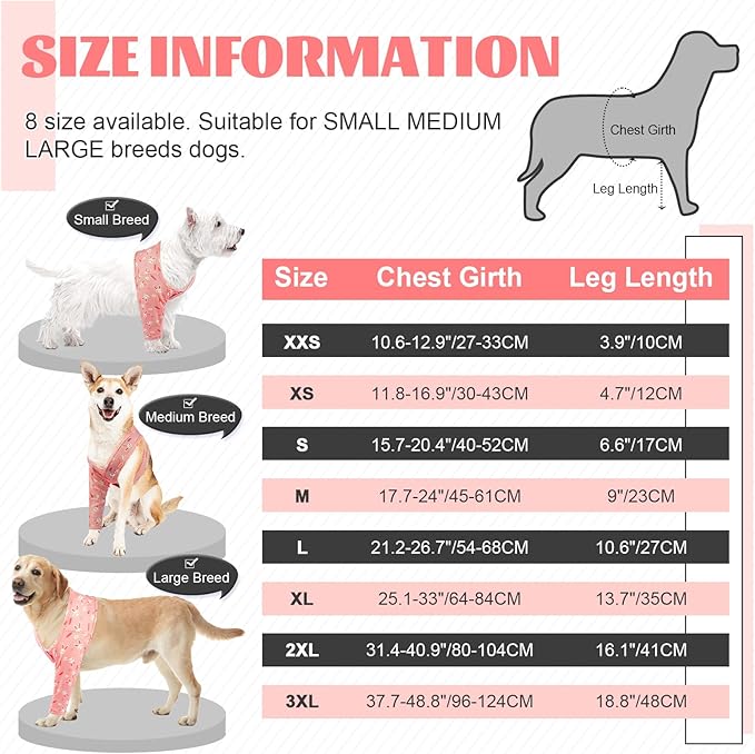 ROZKITCH Dog Leg Sleeve for Front Right Left Leg, Pet Prevent Licking Wound Elbow Knee Protector, Dog Recovery Suit Cone Collar Alternative for Sprain ACL CCL Arthritis Joint Care Rabbit XS