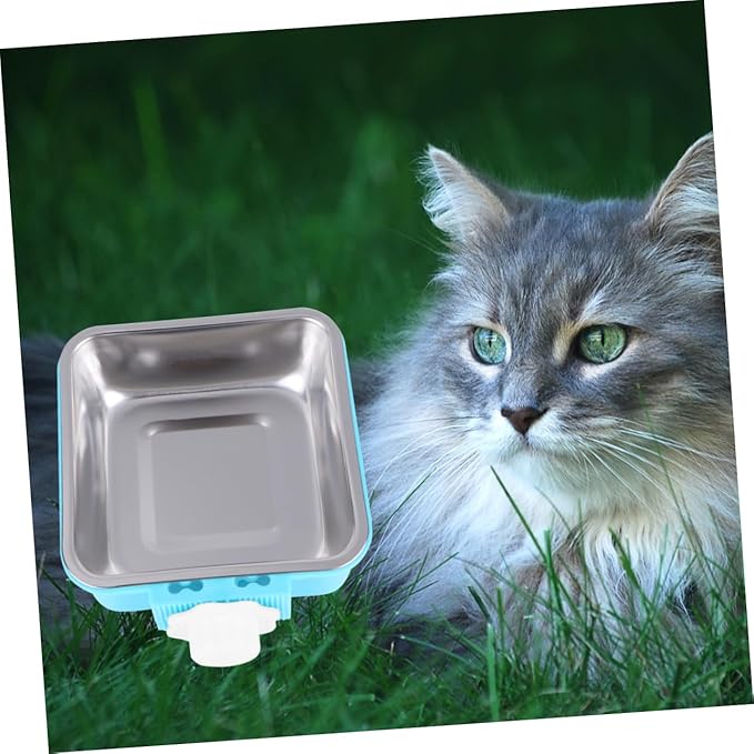 Milisten Pet Feeder Fixed Stainless Steel Bowl Dog and Cat Easy Wash Pet Supplies Large Dog Feeder