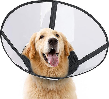 DogLemi Pet Cone Collar, Soft Dog Cone Alternative After Surgery, Adjustable Elizabeth Collar, Comfortable Pet Head Cone to Stop Licking, Suitable for Medium to Large Dogs (L)
