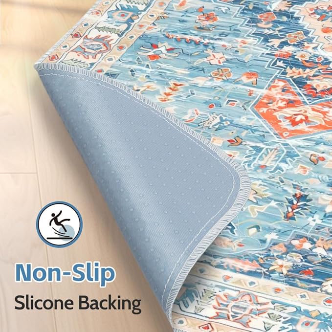 Washable Pee Pads for Dogs 2 Pack Reusable Puppy Training Pads 48"x32" Super Absorbent Waterproof Dog Training Pads, Non-Slip Potty Pads Whelping Pads Litter Mat Pet Supplies - Blue/Mix