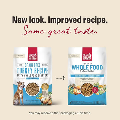 The Honest Kitchen Whole Food Clusters Grain Free Turkey Dry Dog Food, 20 lb Bag