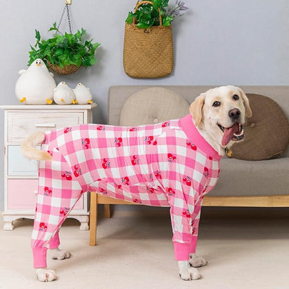 Pink Dog Recovery Suit Female Male for Dogs After Surgery Medium Large Dogs Onesie,Lightweight Dog Recovery Suit for Shedding Prevent Licking Surgical Wound,Dog Pajamas Pjs,Full Belly