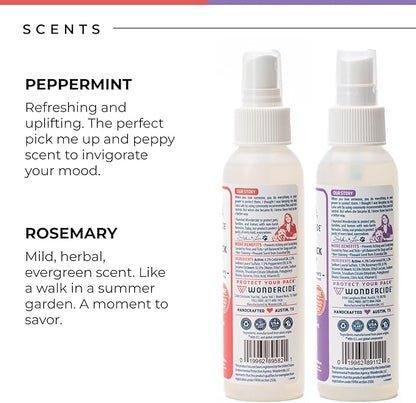Wondercide - Flea, Tick and Mosquito Spray for Dogs, Cats, and Home - Flea and Tick Killer, Control, Prevention, Treatment - with Natural Essential Oils - 4 oz - Peppermint & Rosemary 2-Pack