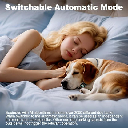 Dog Shock Collar for 3 Dogs - 3300FT Dog Training Collar with Remote for Dogs, IPX7 Waterproof Electric Shock Collar with 3 Training Modes, Rechargeable AI Smart Anti-Barking Device