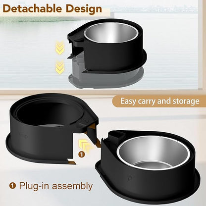 Newget Stainless Steel Dog Bowl Set, 304 Metal Dual Food & Water Bowls for Dogs & Cats, Large Capacity Pet Feeder, Anti-Skid Dog Dish for Small/Medium/Large Pets