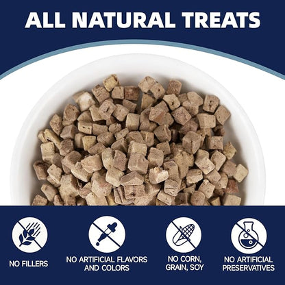 Freeze Dried Beef Liver Treats for Dogs & Cats, Single Ingredient Training Treats, Grain Free Raw Diet Meal Topper, 6.35 oz