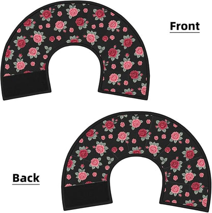 Breathable Dog Cones, Lightweight Alternative After Surgery, Suitable for Large Medium Small Dogs and Cats, Rose Seamless Pattern Pink