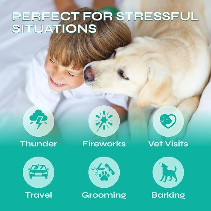 Dog Calming Chews with Hemp - 17,810 mg Hemp Oil per Pack - Soft Calming Chews for Dogs with Melatonin - Relaxation Support for Travel, Grooming, Separation, Thunder, Fireworks - 130 Beef Bites