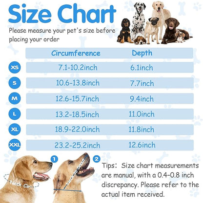Upgrade Soft Dog Cone Collar, Dog Cone Alternative to Stop Licking After Surgery, Adjustable Comfy Cones for Small/Medium/Large Dogs, Light-Weight Mesh Fabric Elizabethan Collars (M)