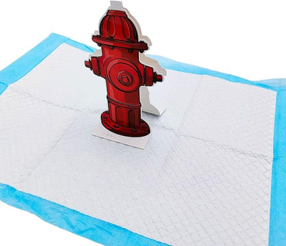 GLOGLOW 10Pcs Dog Pee Pad Trainer, Paper Hydrant Target Pet Diaper Pad for Male Puppies Dogs Potty Training 18.5 x 10cm/7.3 x 3.9in