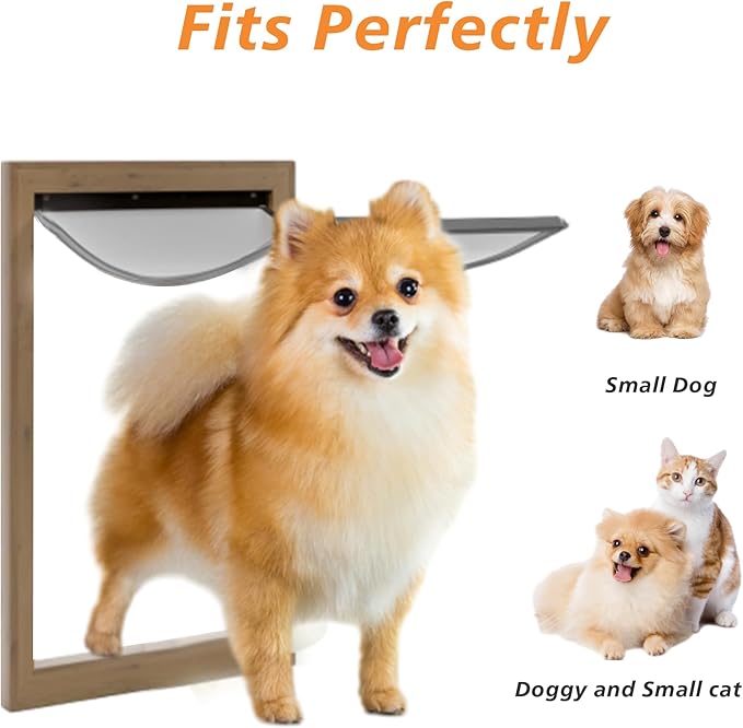 MIAOTONG Dog Door Replacement Flaps with Screw, Small Doggie Door Replacement Flaps Compatible with PetSafe Freedom PAC11-11037, Flexible and Durable, 8 7/8'' × 5 1/8'', for Small Dog and Cat
